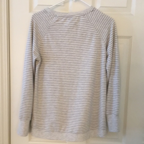 Danskin Gray Striped Crewneck Pullover - Picture 8 of 16